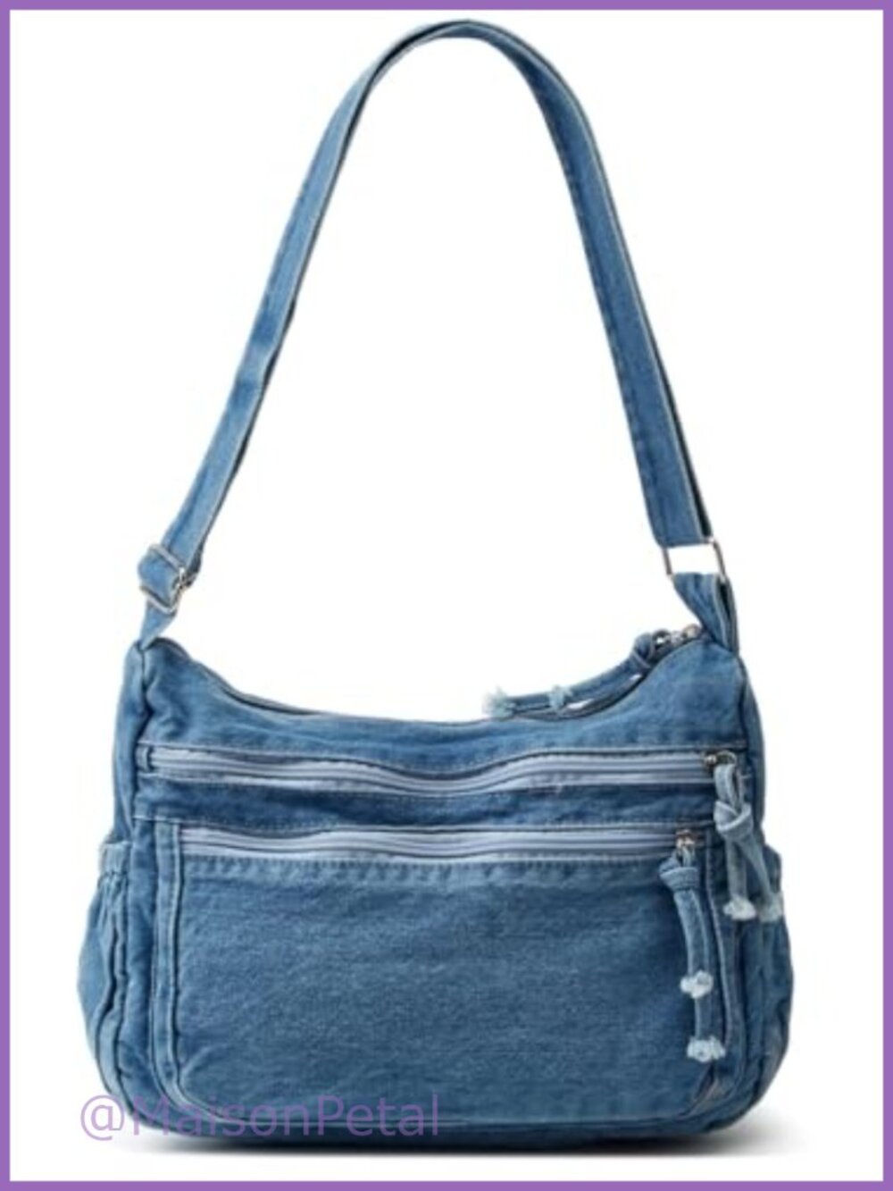 Retro Canvas Denim Shoulder Bag Crossbody Hobo Tote Purse Large Lightweight